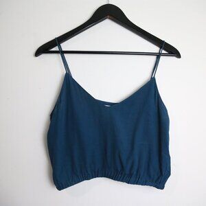 Aritzia Wilfred Free Lagum Tank Top Blouse in Teal Blue Size Small